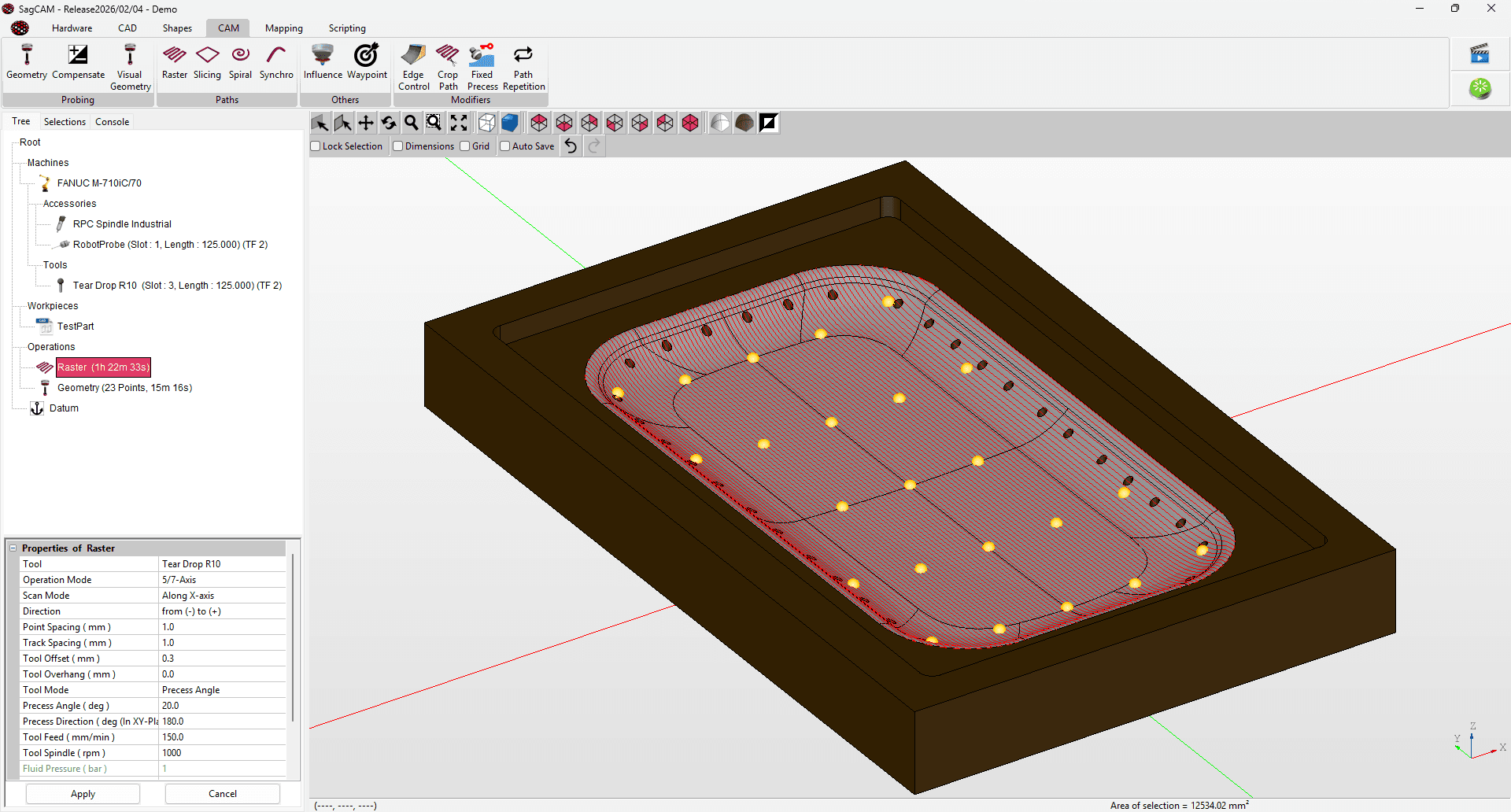 SagCAM Software Interface